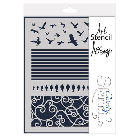 Birds Decorative Panel A5 Stencil