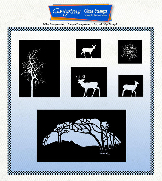 Winter Wonderland Blocks A4 Square Stamp Set Claritystamp