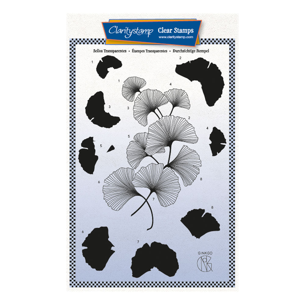 Barbara's Ginkgo Spray A5 Stamp & Mask Set