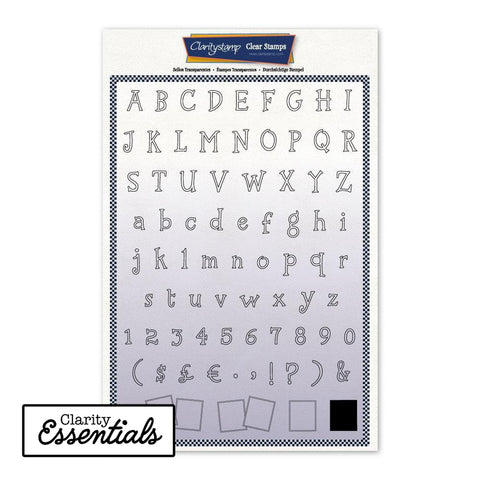 Tall Letterbox Alphabet & Numbers Outline A4 Stamp & Mask Set