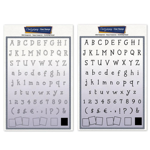 Tall Letterbox Alphabet & Numbers - Two Way Overlay A4 Stamp & Mask Collection