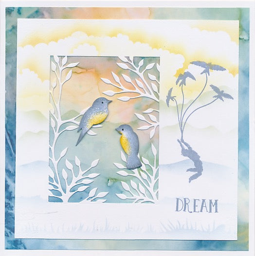 Woodland Aperture With 5 Birds Two Way Overlay Clarity Fresh Cut Die