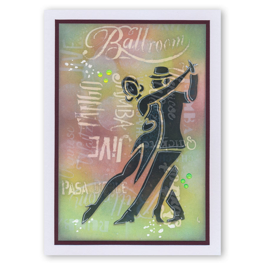 Tango Dancers A5 Stencil