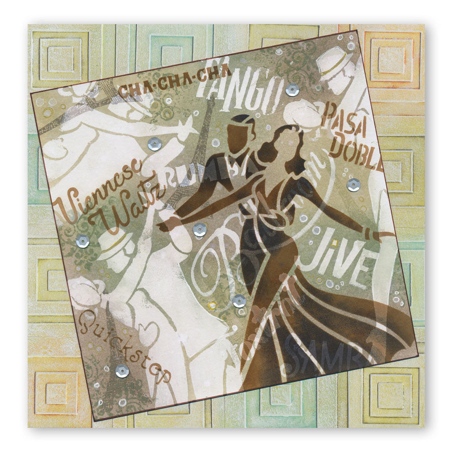 Ballroom Dancers A5 Stencil