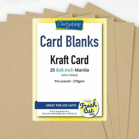 Kraft Card Blanks 8" x 8" x20
