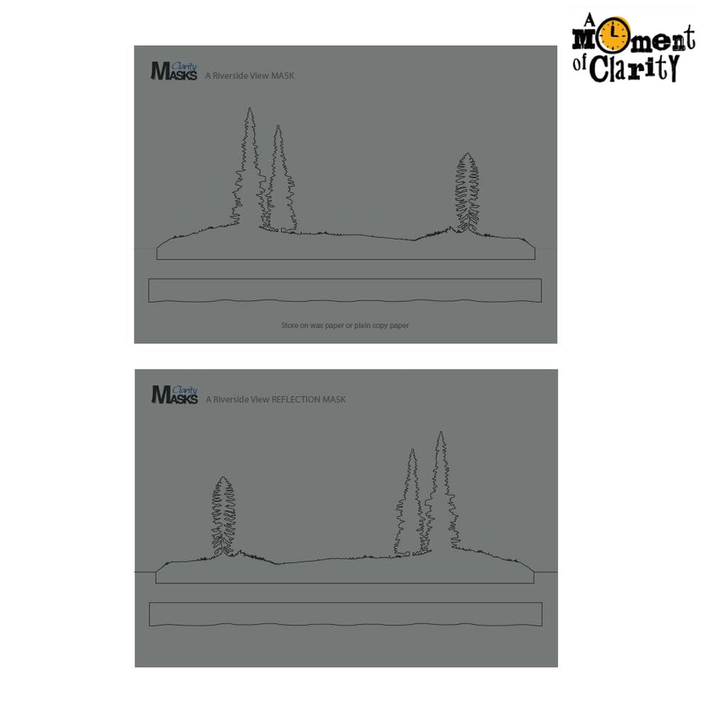 A Riverside View & Reflection A5 Masks