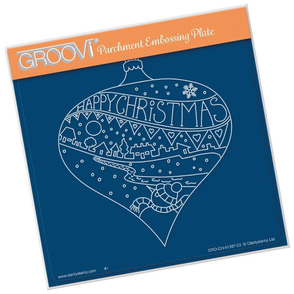 Clarity Stamps Linda Williams Deep In The Forest Christmas Treasures - Plaque Groovi A5 Carrée