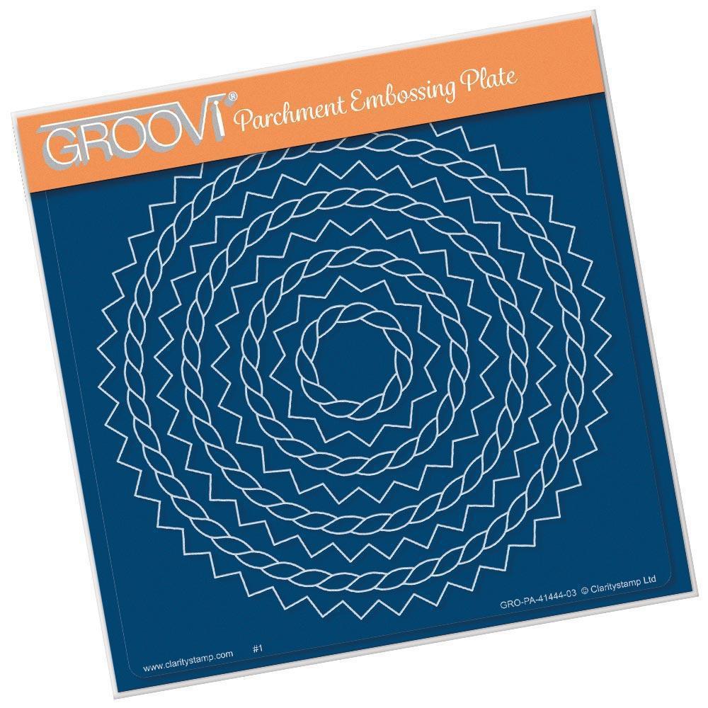 Nested Rope & Points Border Frames A5 Square Groovi Plate