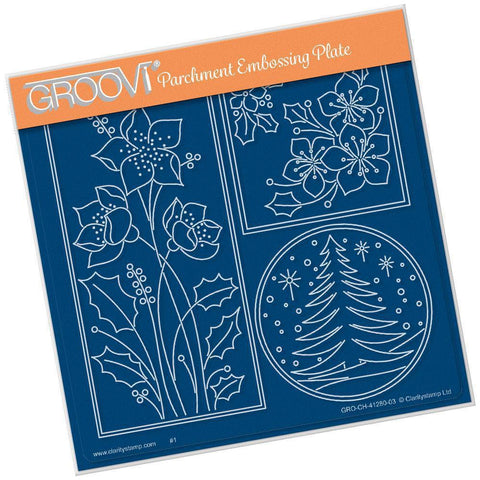 Tina's Round Tree Window A5 Square Groovi Plate
