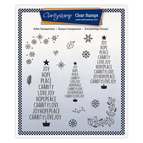 Clarity Charity Trees A5 Square Stamp Set