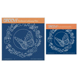 Butterfly Wreath A5 Square & A6 Square Groovi Plate