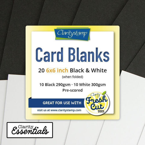 Card Blanks 6" x 6" Black & White x10 of Each
