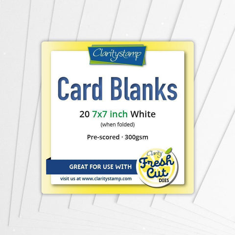 Card Blanks 7" x 7" White x20