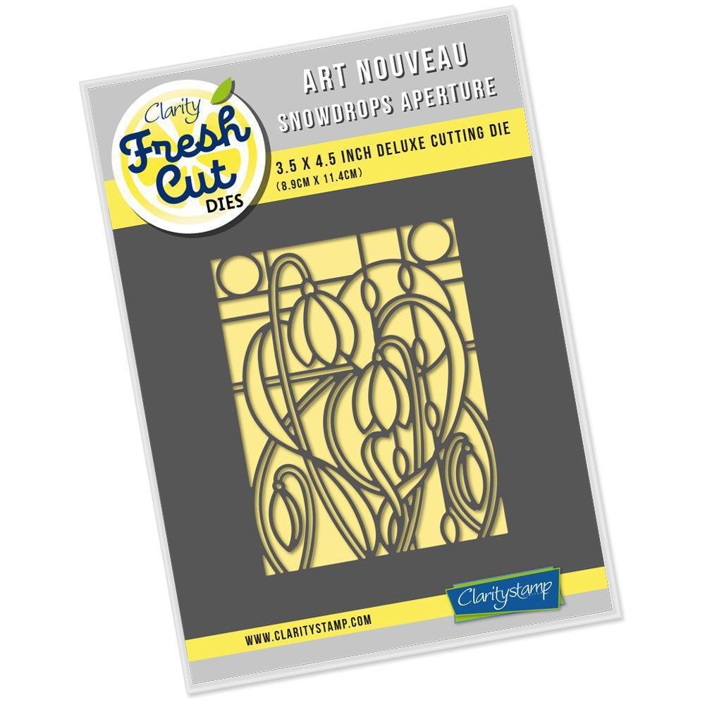 Art Nouveau Snowdrops Aperture Clarity Fresh Cut Die