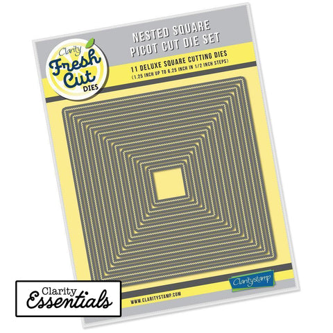 Nested Squares Picot Cut Die Set Clarity Fresh Cut Dies