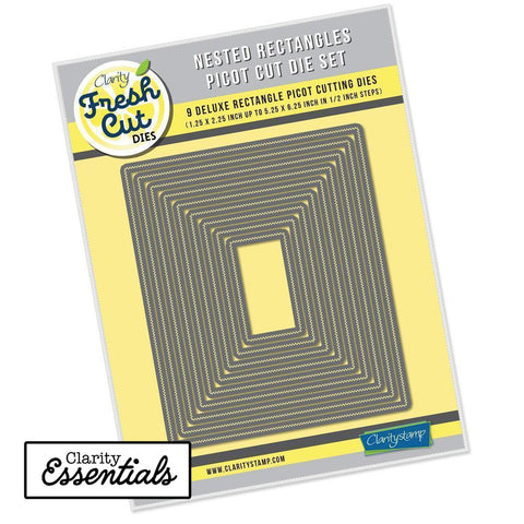 Nested Rectangles Picot Cut Die Set Clarity Fresh Cut Dies