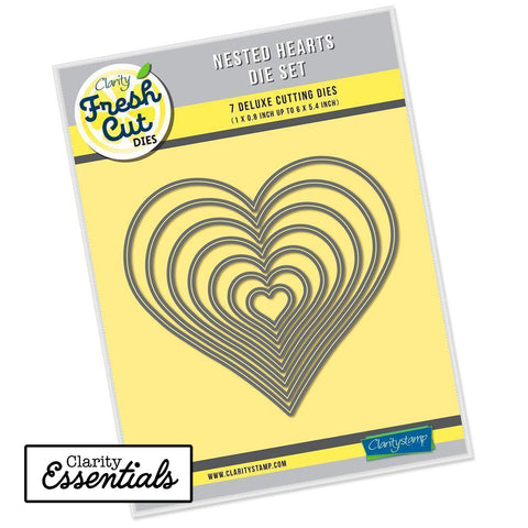 Nested Hearts Die Set Clarity Fresh Cut Dies