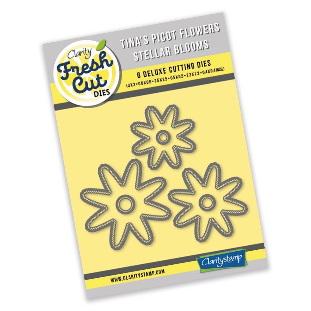Tina's Stellar Blooms Picot Flowers Die Set Clarity Fresh Cut Dies