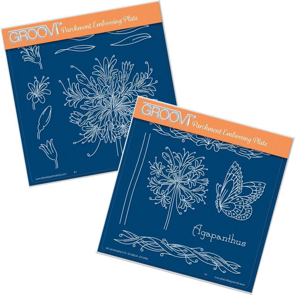 Jayne's Agapanthus A5 Square Groovi Plate Set