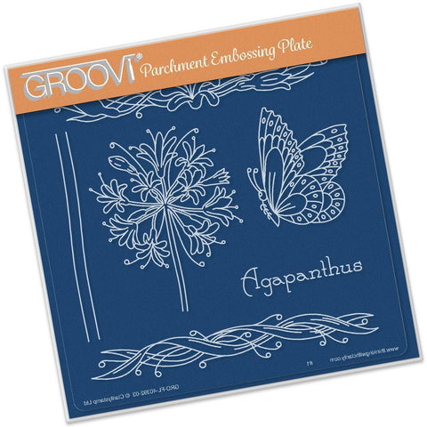 Jayne's Agapanthus Name A5 Square Groovi Plate