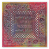 Art Nouveau Bed of Roses A6 Groovi Plate