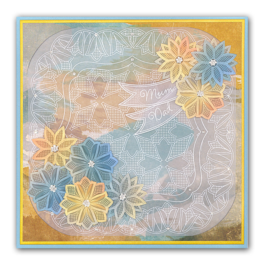 Art Deco Flowers 1 Groovi Border Plate