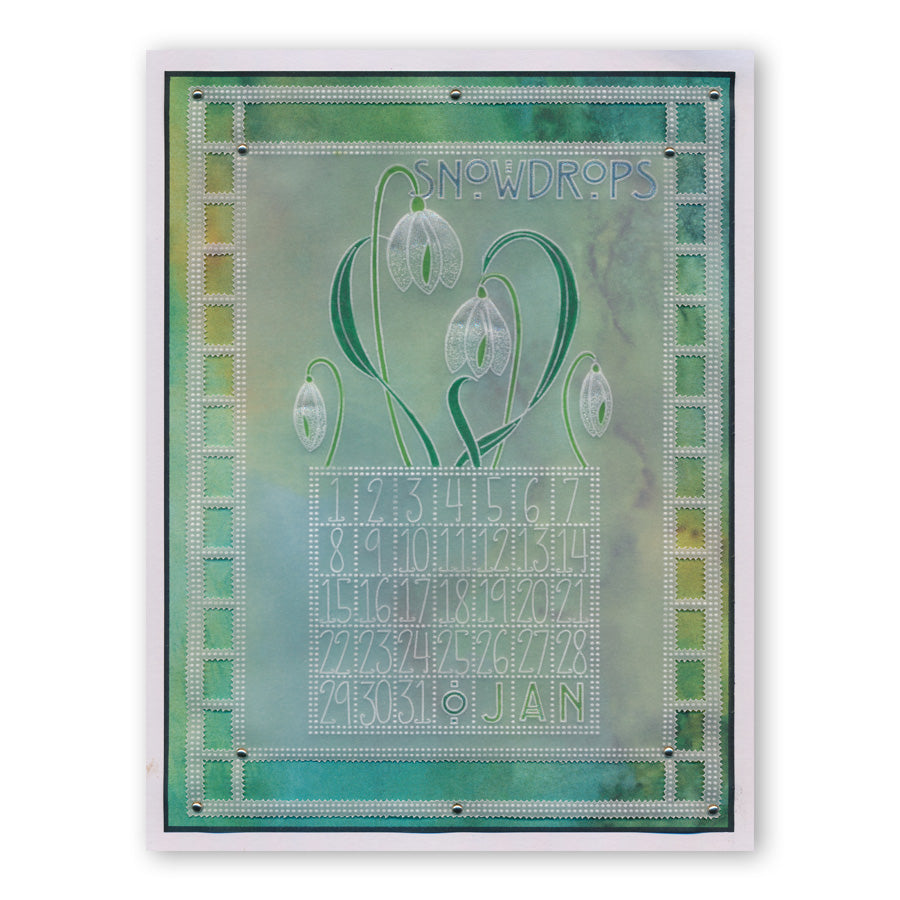 Art Nouveau Snowdrops A6 Groovi Plate