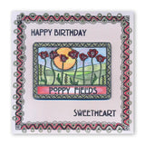 Art Nouveau Sentiments A5 Square Stamp Set