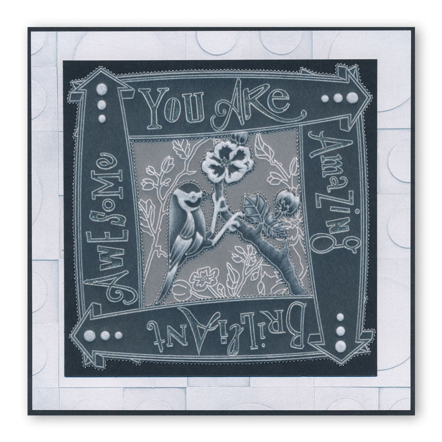 Congratulations & Brilliant Word Chains Groovi Border Plate