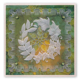 CLEARANCE Leafy Wreath Round A5 Square Groovi Plate