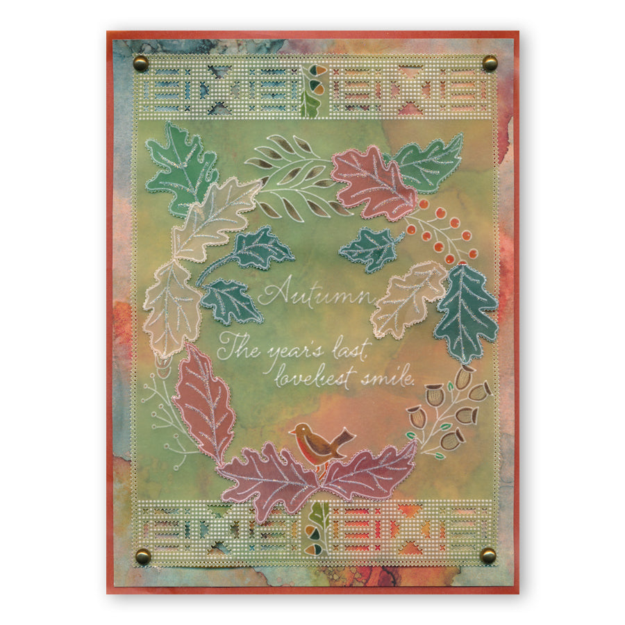 Autumn Wreath A5 Square Groovi Plate