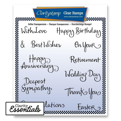 Entwined Sentiments A5 Square Stamp Set