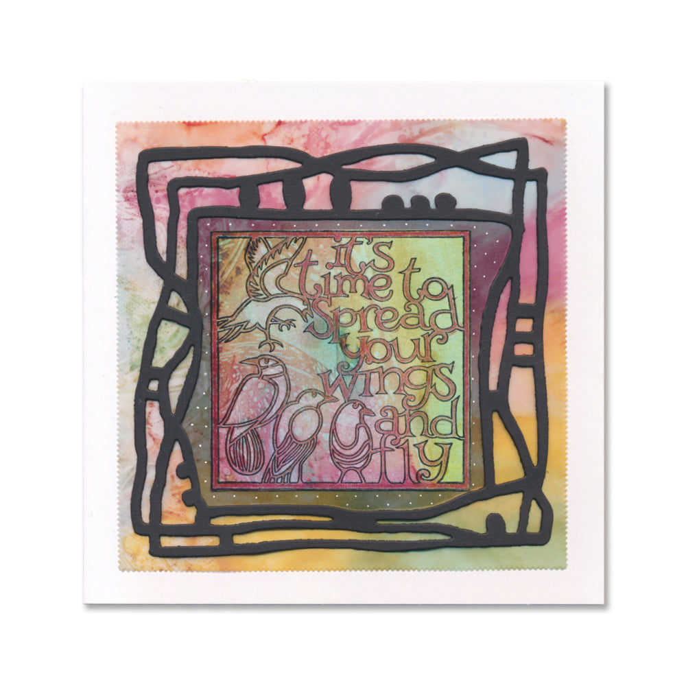 CLEARANCE It's Time to Spread Your Wings - Three Way Overlay A4 Slim Stamp Set