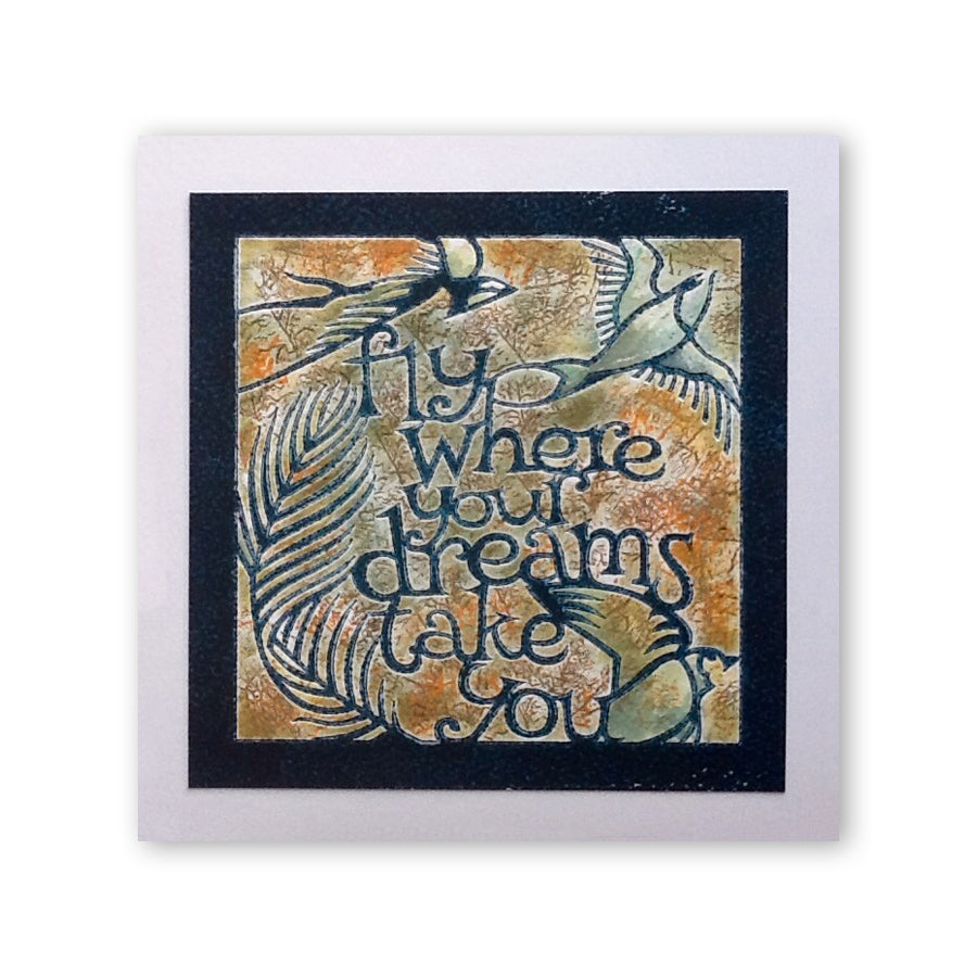 CLEARANCE Fly Where Your Dreams Take You - Three Way Overlay A4 Slim Stamp Set