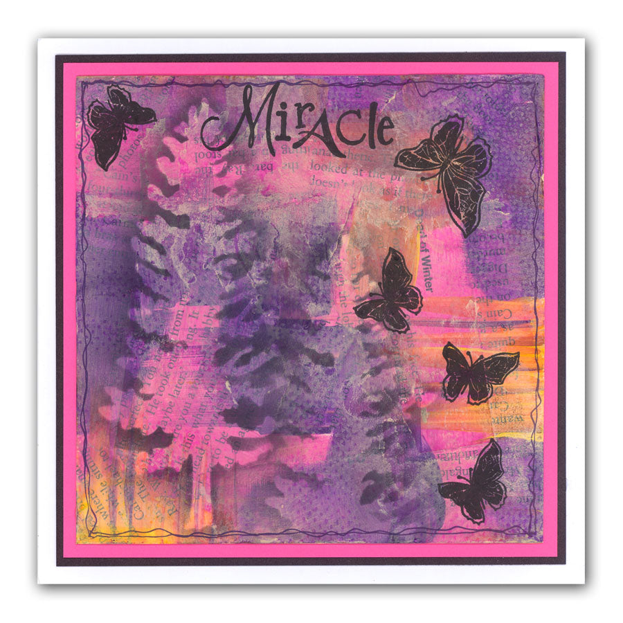 Butterfly Tree 7" x 7" Stencil