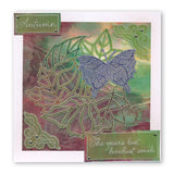 CLEARANCE Leafy Butterfly Round A5 Square Groovi Plate