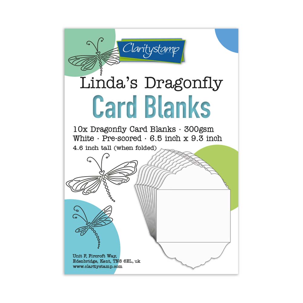 Linda's Dragonfly Card Blanks Pack of 10