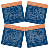 Comfy Cats Collection A6 Square Groovi Plate Set