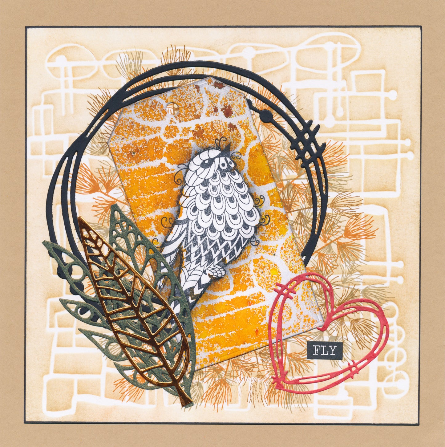 CLEARANCE Mythical Songbirds A5 Stamp & Mask Set