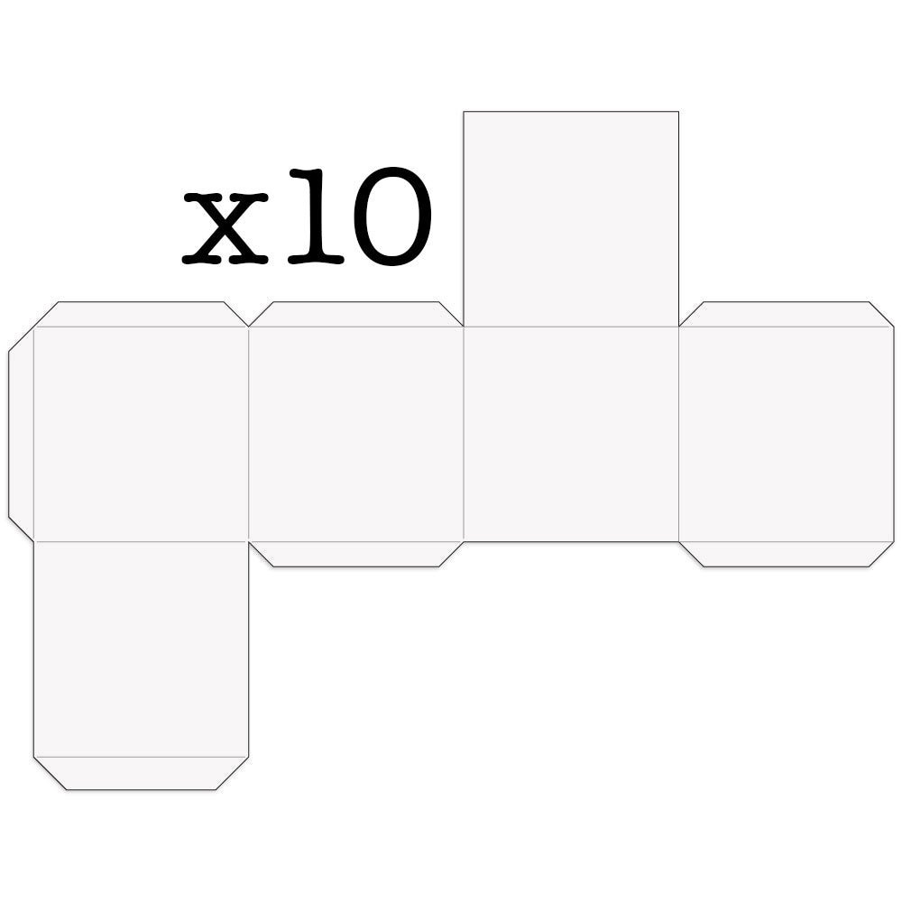 Pack of 10 Cube Boxes