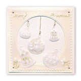 Christmas Baubles & Sentiments Collection A6 Square Groovi Plate Set + Spacer