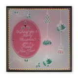 Christmas Baubles & Sentiments Collection A6 Square Groovi Plate Set + Spacer