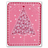 Christmas Tree & Heart Swirls A5 Square Groovi Plate Set