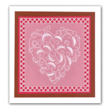 Christmas Tree & Heart Swirls A5 Square Groovi Plate Set