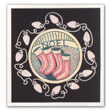 Fairy Lights Wreath 7" x 7" Stencil