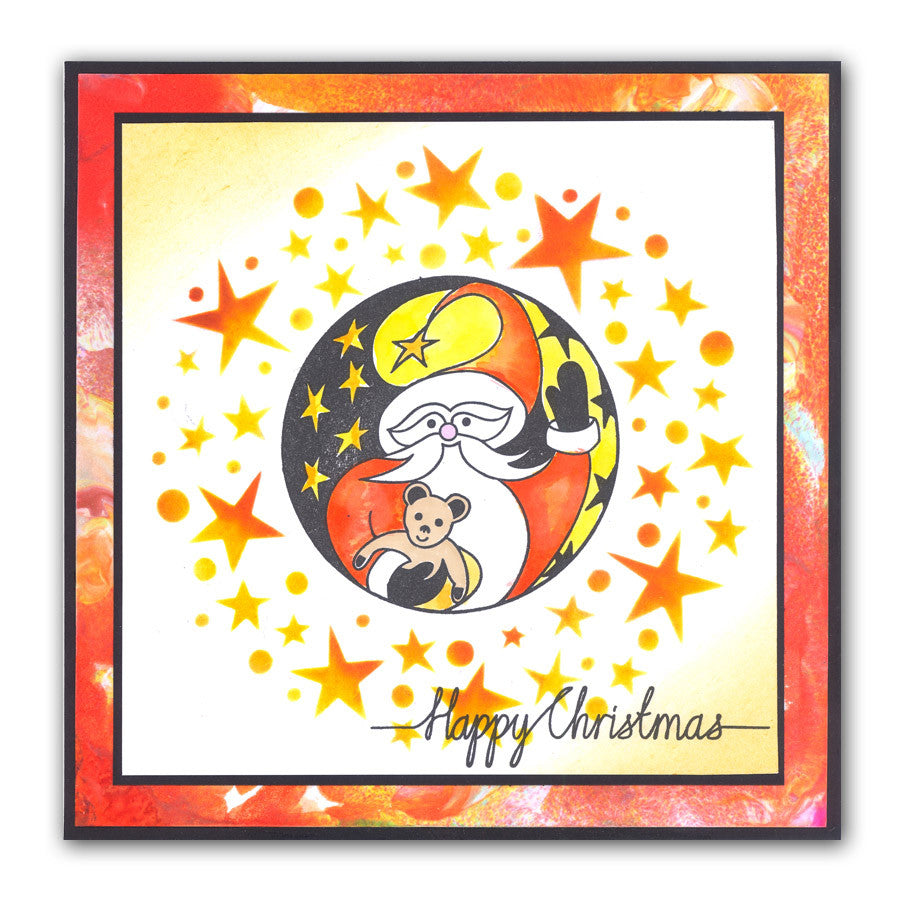 Stars Wreath 7" x 7" Stencil