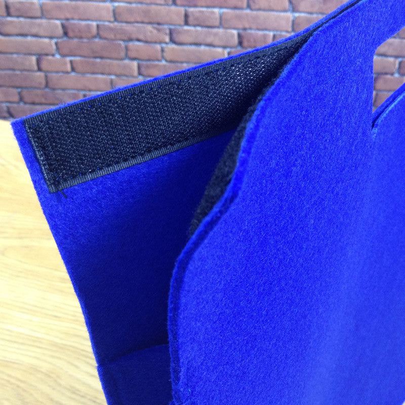 Clarity Felt Portfolio Bag - Dark Blue