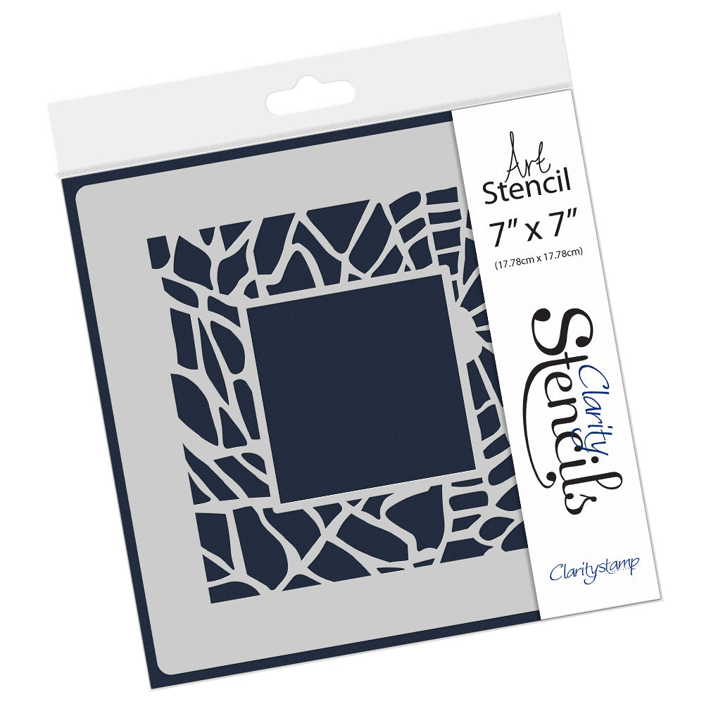 Cobweb Box Frame 7" x 7" Stencil