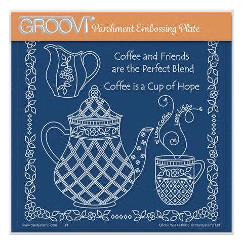 Linda Williams' Coffee & Friends A5 Square Groovi Plate