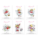 Christmas Poppets A6 Square Stamp Collection - Artwork by Marina Fedotova